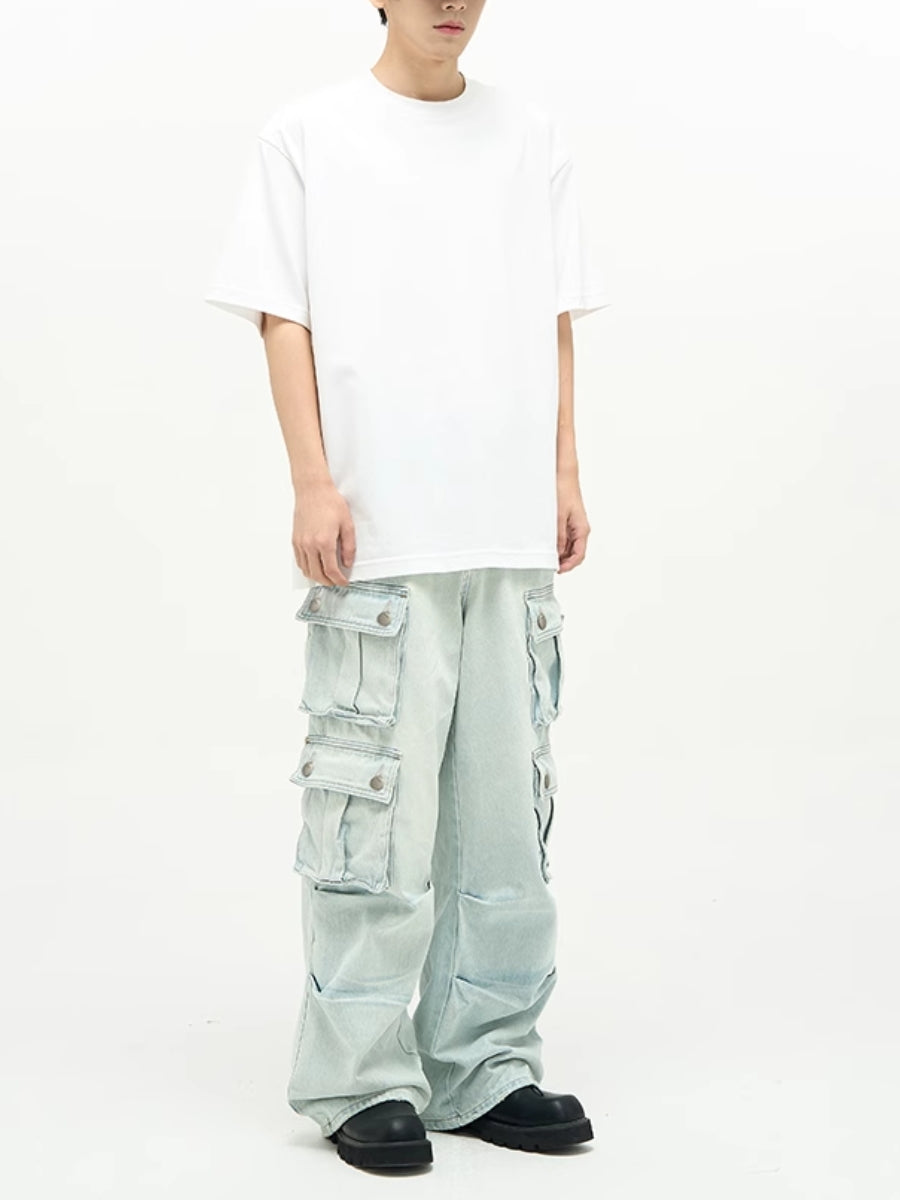 WLNEXT】MULITI-POCKET JEANS LET3266 – Leath