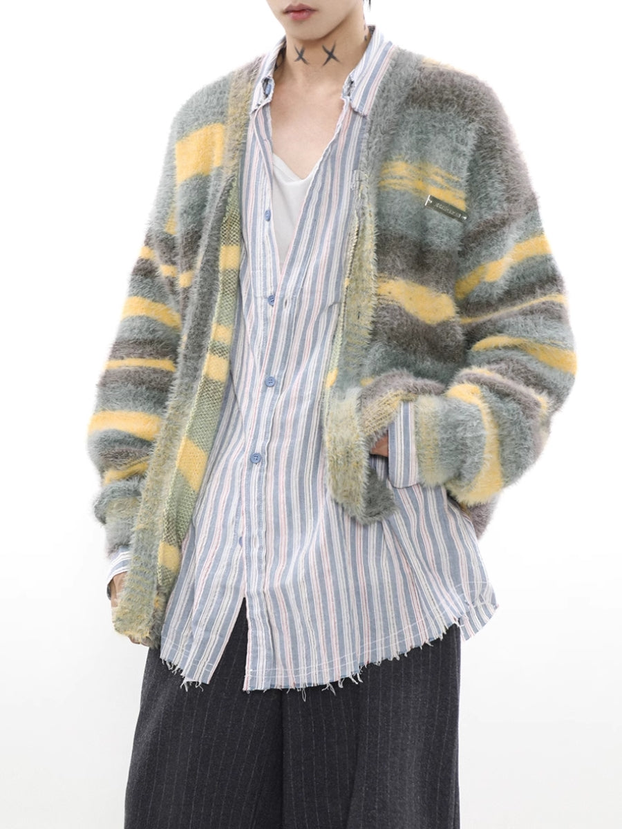 -*様 litmus カーディガン ルーズシルエットミンクウールカーディガン LET3244 – Leath